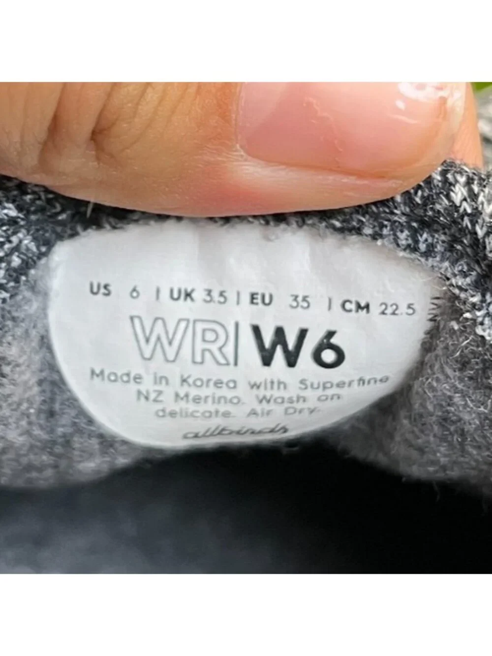 Allbirds Wool Runners Natural Gray Womens Size 6 Athletic Running Shoes Sneakers